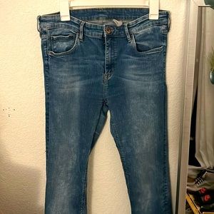 Wide leg denim pants h&m